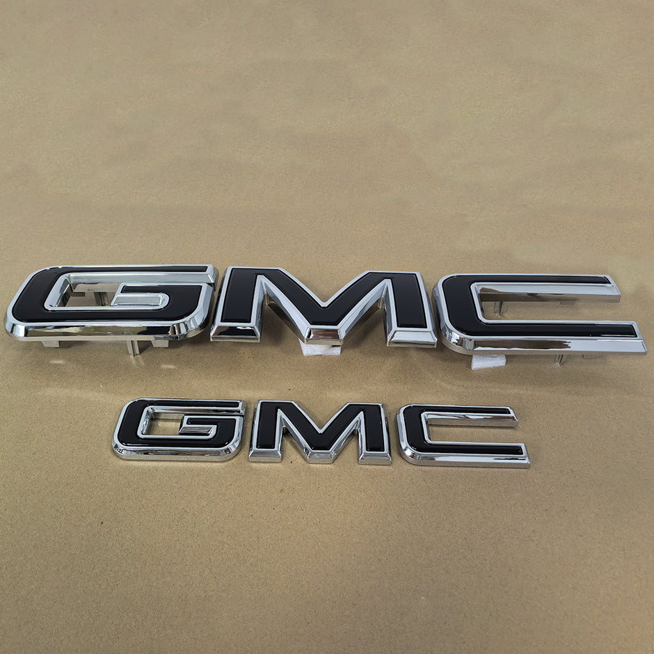 NEW Front & Rear Emblem Replacement for 2021-2024 GMC Yukon Yukon XL (Chrome / Matte / Gloss Black) 2-pack