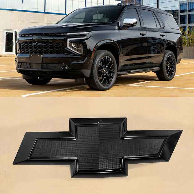 Grille Badge Bowtie Emblem for 2021-2026 Tahoe Suburban Colorado (Chrome / Gloss Black) 1-pack