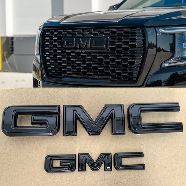 NEW Front & Rear Emblem Replacement for 2021-2024 GMC Yukon Yukon XL 84729912 (Chrome / Matte / Gloss Black) 2-pack