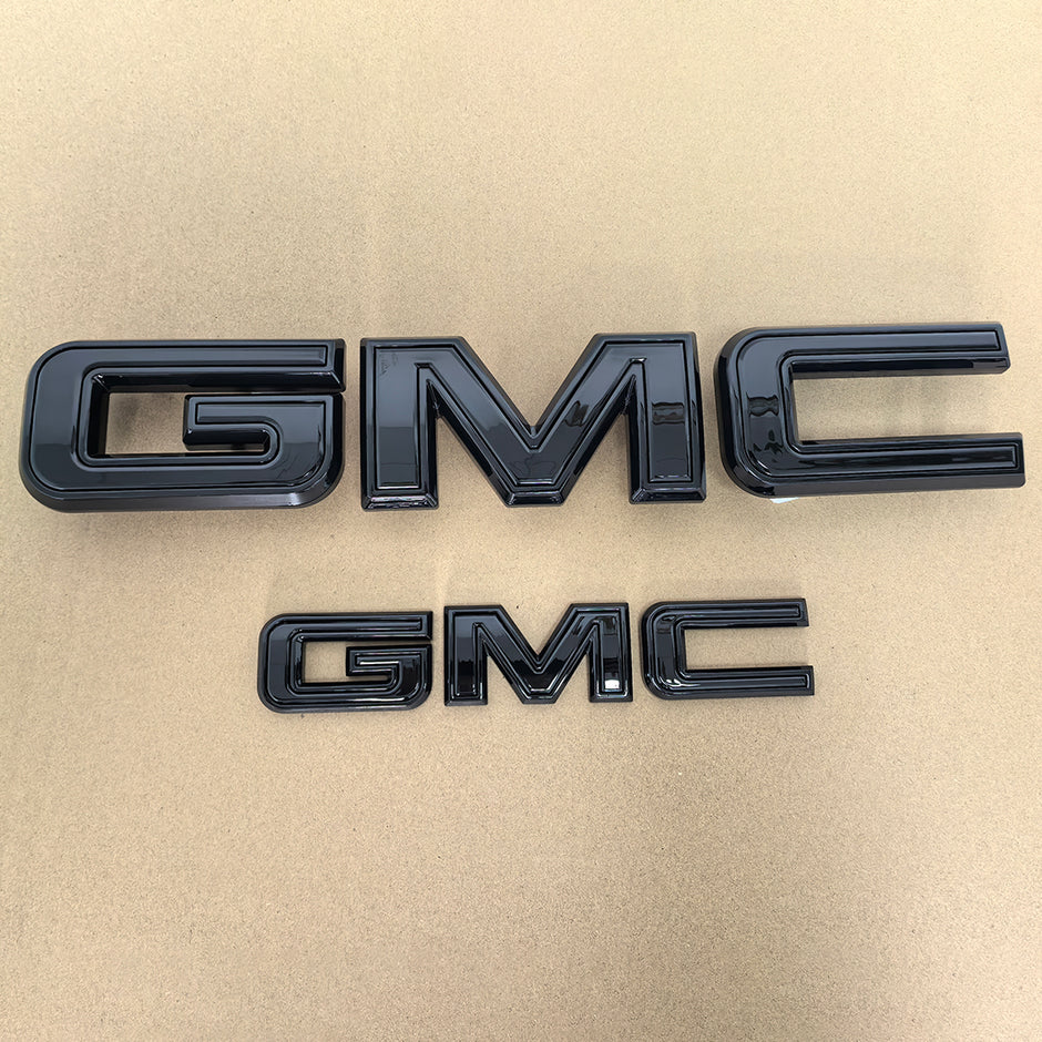 NEW Front & Rear Emblem Replacement for 2021-2024 GMC Yukon Yukon XL (Chrome / Matte / Gloss Black) 2-pack