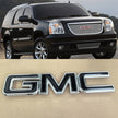 Grille Emblem 3D Plastic Badges for 2007-2014 GMC Yukon (XL) 07-16 Acadia (Chrome / Gloss Black) 1-pack