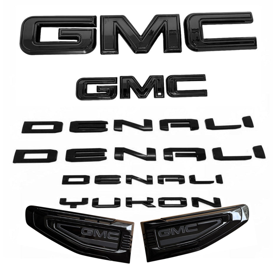 3D Badge Kit for 2021–2026 GMC Yukon Denali Front Tailgate Vent Emblems