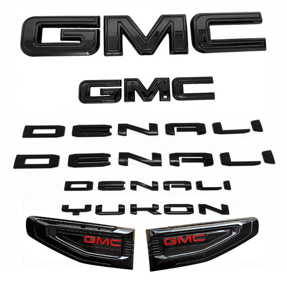 3D Badge Kit for 2021–2026 GMC Yukon Denali Front Tailgate Vent Emblems