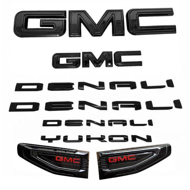 3D Badge Kit for 2021–2026 GMC Yukon Denali Front Tailgate Vent Emblems