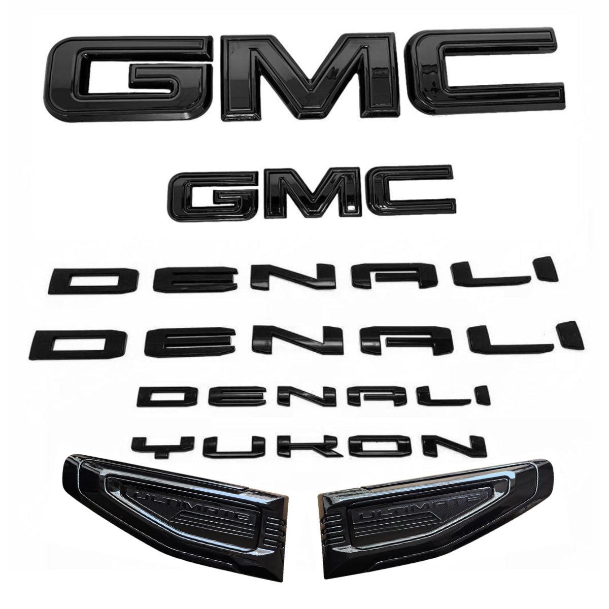 3D Badge Kit for 2021–2026 GMC Yukon Denali Front Tailgate Vent Emblems