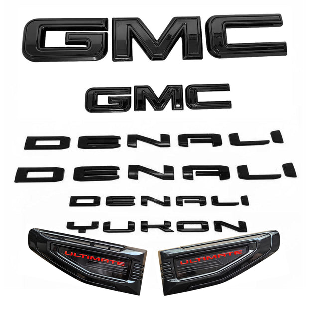 3D Badge Kit for 2021–2026 GMC Yukon Denali Front Tailgate Vent Emblems