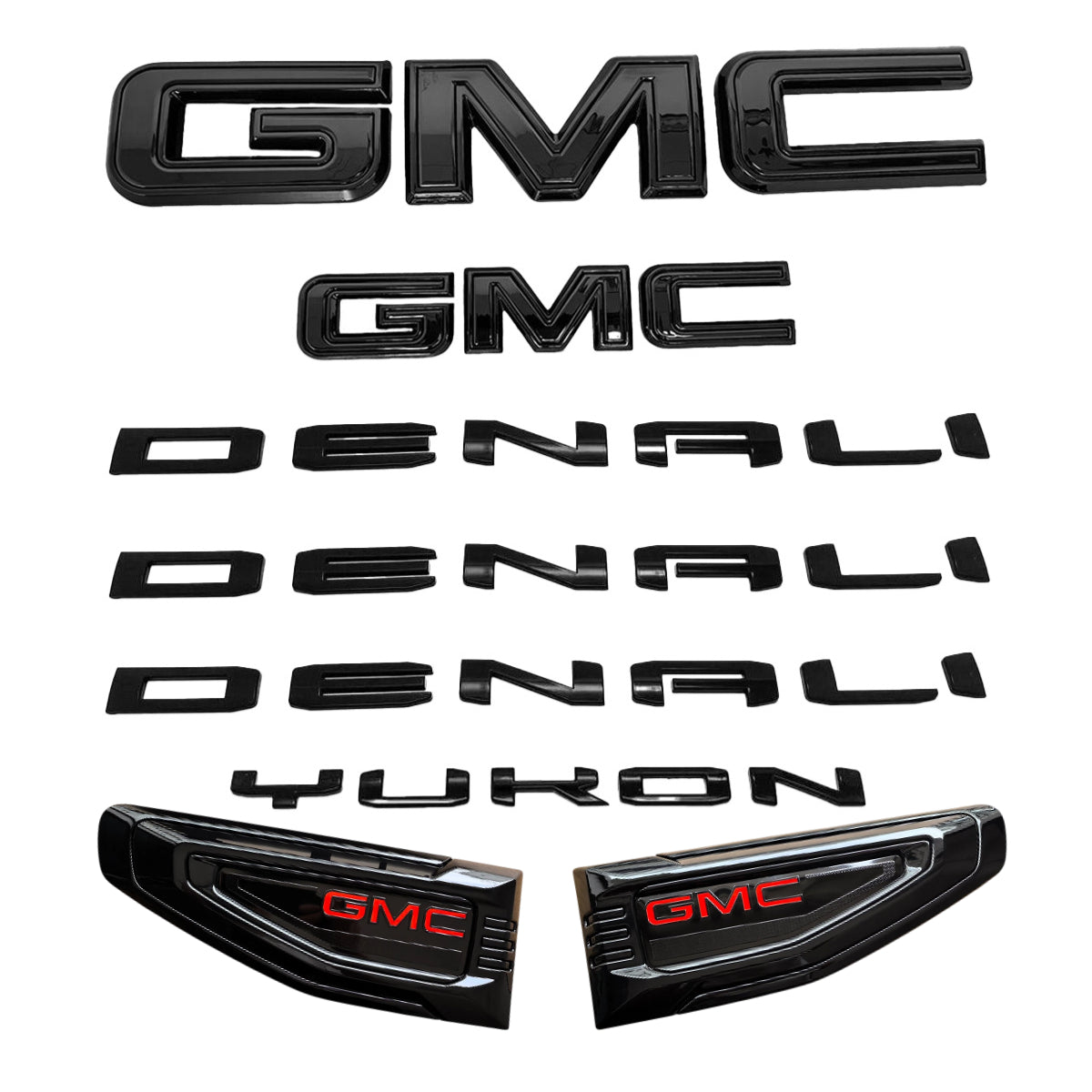 3D Badge Kit for 2021–2026 GMC Yukon Denali Front Tailgate Vent Emblems