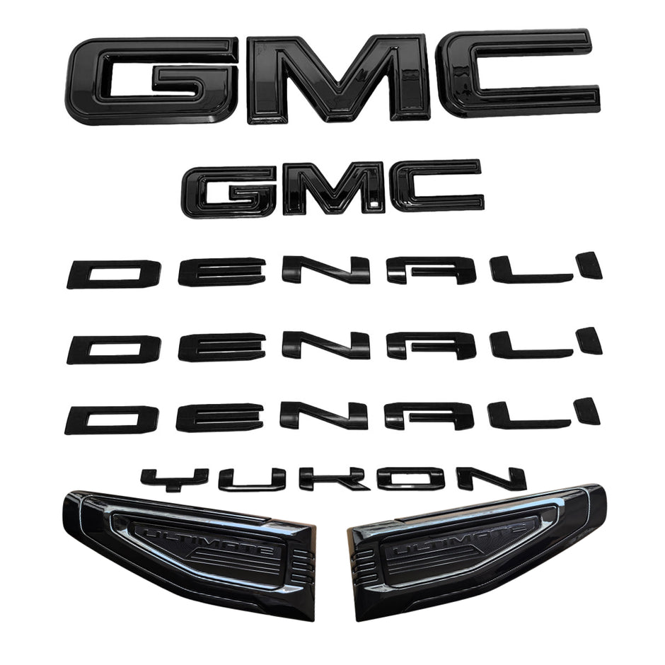 3D Badge Kit for 2021–2026 GMC Yukon Denali Front Tailgate Vent Emblems