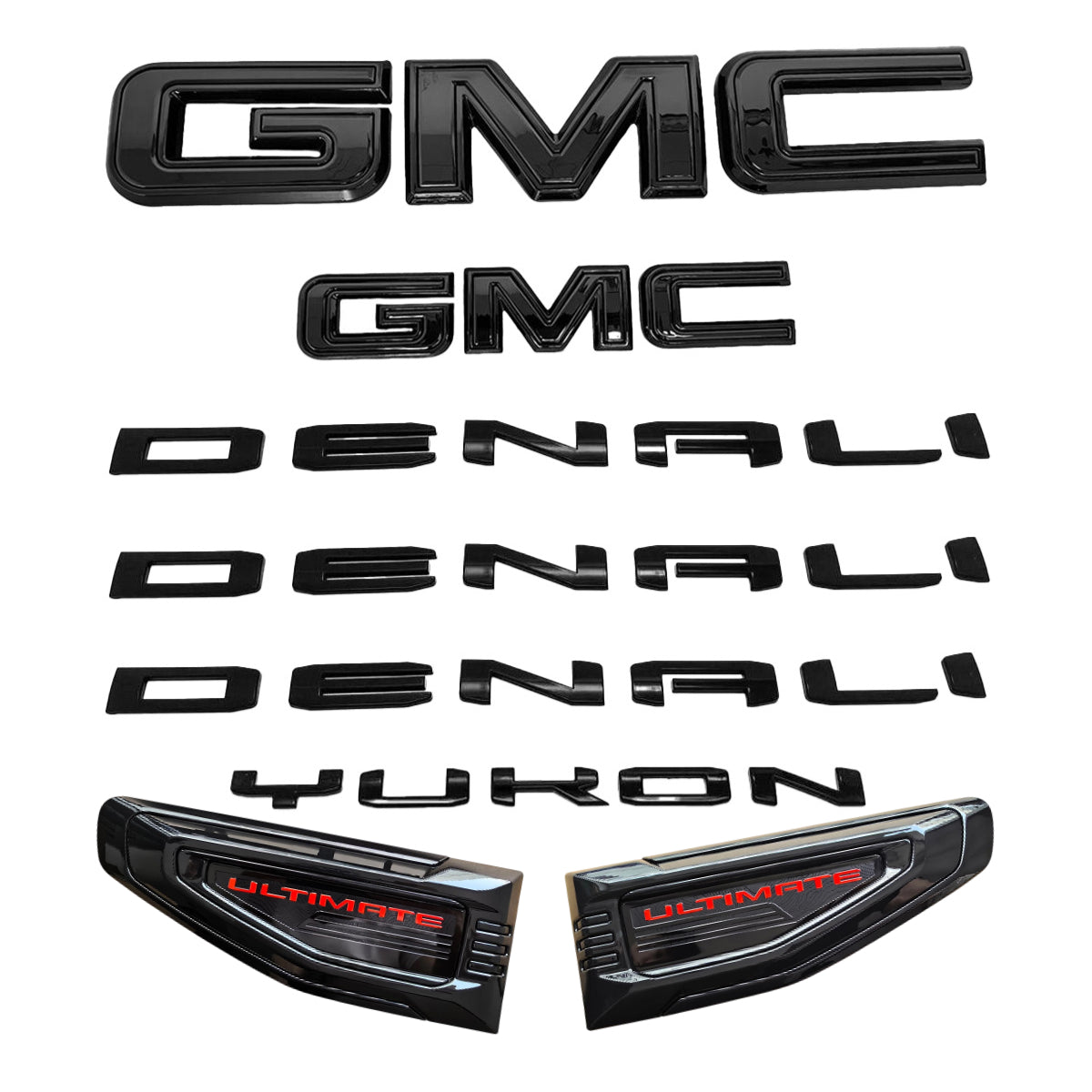 3D Badge Kit for 2021–2026 GMC Yukon Denali Front Tailgate Vent Emblems