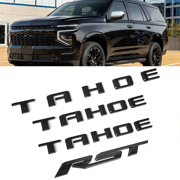 Emblem Kit for 2021+ Chevrolet Tahoe RST Grille & Tailgate Bowtie Gloss Black (4pack / 6pack)
