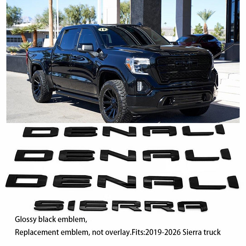 Emblem Kit for 2019+ GMC Sierra 1500 Denali Grille & Tailgate Badges