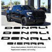 Front Grille Emblems Side Door Rear Trunk 3D Letter Badges Replacement for 2019-2025 GMC Sierra 1500 Denali 86532074 (4pack / 6pack)