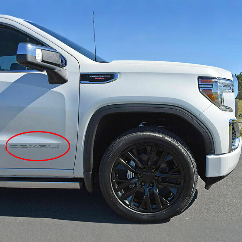Front Grille Emblems Side Door Rear Trunk 3D Letter Badges Replacement for 2019-2025 GMC Sierra 1500 Denali 86532074 (4pack / 6pack)
