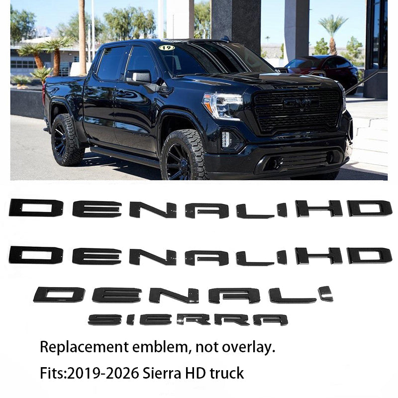 Emblem Kit for 2019-2026 GMC Sierra 2500HD 3500HD 3D Badge Replacement 4pack/6pack