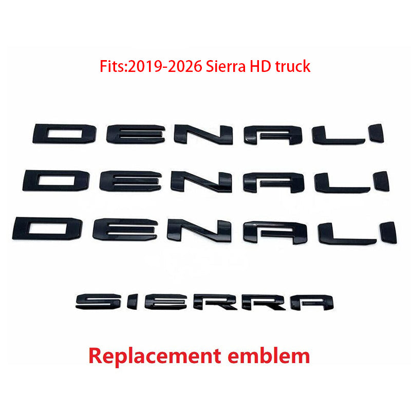 Emblem Kit for 2019-2026 GMC Sierra 2500HD 3500HD 3D Badge Replacement 4pack/6pack