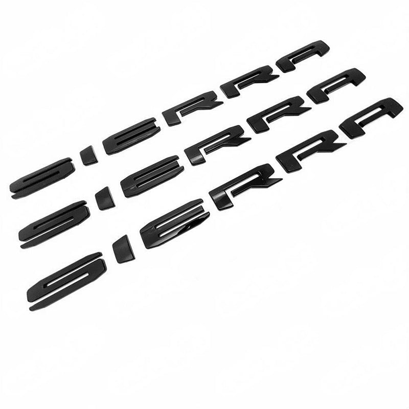 Grille Tailgate Emblem Door Rear Liftgate Nameplate 3D Badges for 2019-2025 GMC Sierra 1500 2500HD 3500HD 84287337 (3pack / 5pack)