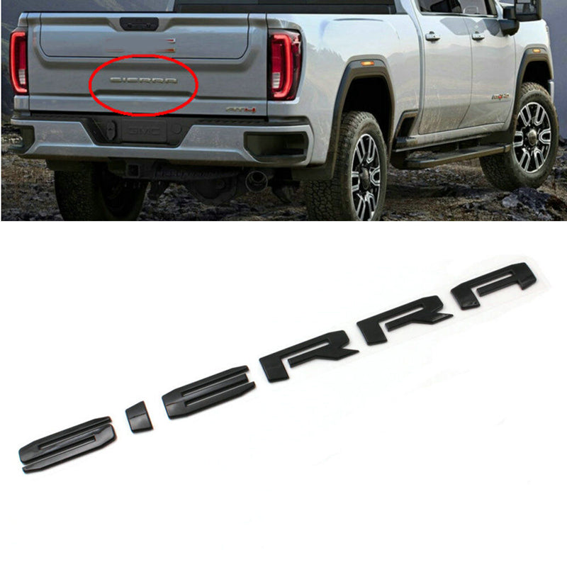 Grille Tailgate Emblem Door Rear Liftgate Nameplate 3D Badges for 2019-2025 GMC Sierra 1500 2500HD 3500HD 84287337 (3pack / 5pack)