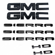Custom Grille Tailgate Sierra HD Emblem Door Rear Liftgate Nameplate 3D Badges for 19-25 GMC Sierra 2500HD 3500HD 84287337 (3pack / 5pack)