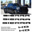 Custom Grille Tailgate Sierra HD Emblem Door Rear Liftgate Nameplate 3D Badges for 19-25 GMC Sierra 2500HD 3500HD 84287337 (3pack / 5pack)