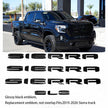 Emblem Kit for GMC Sierra 2019–2026 Grille & Tailgate Badges with SLE Gloss Black (4pack / 6pack)