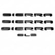 Grille Tailgate Emblem Door Rear Nameplate With SLE Badge Replacement for 19-25 GMC Sierra 1500 2500HD 3500HD 84287337 Blackout (4pack / 6pack)