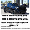 Emblem Kit for 2019-2026 GMC Sierra SLT Grille Tailgate Door Rear Badge Black (4pack / 6pack)