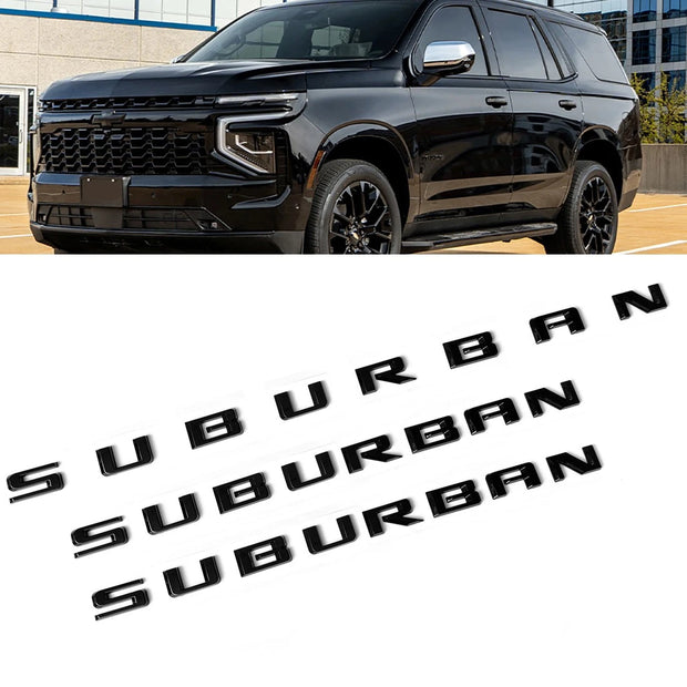 Emblem Kit for 2021+ Chevrolet Suburban Grille & Tailgate Bowtie Gloss Black (3pack / 5pack)