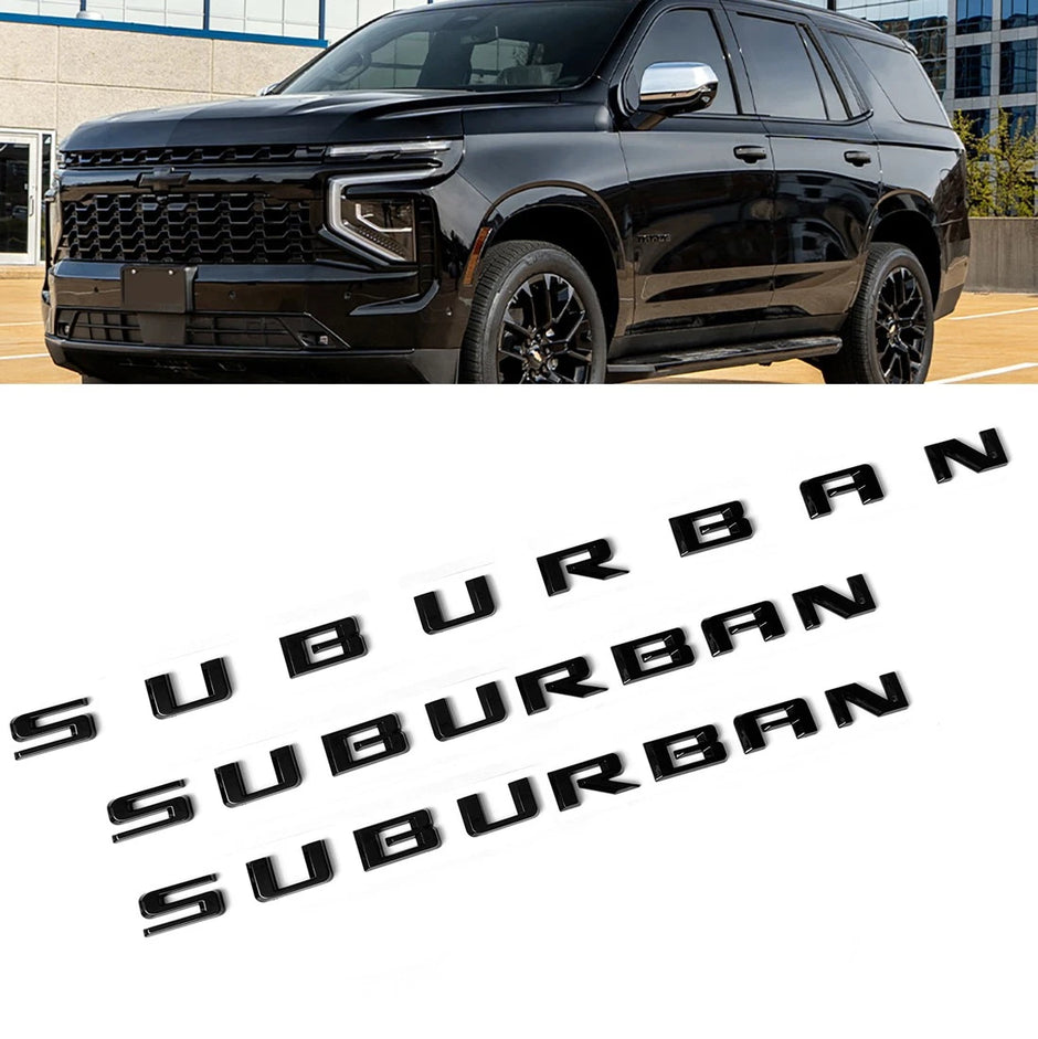 Emblem Kit for 2021+ Suburban High Country Grille & Tailgate Bowtie Gloss Black (5pack / 7pack)