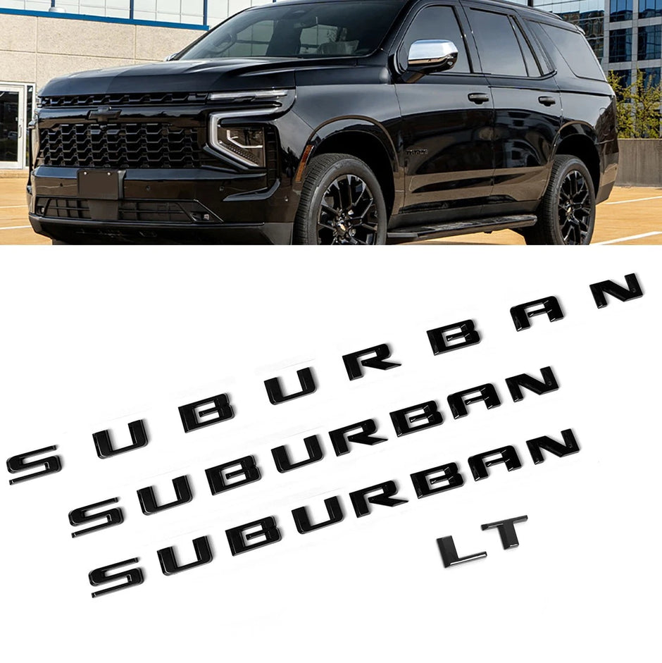 Badge Kit for 2021+ Chevrolet Suburban LT Emblem Grille Tailgate Bowtie Gloss Black (4pack / 6pack)