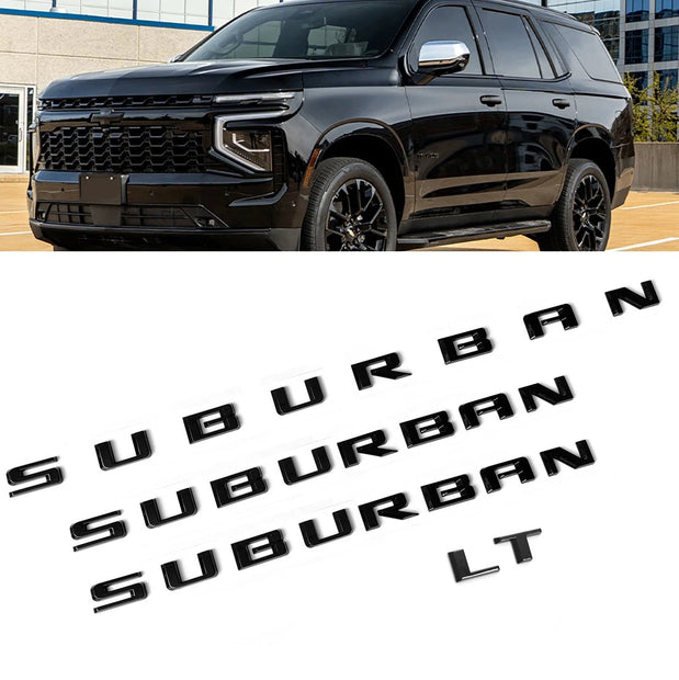 Badge Kit for 2021+ Chevrolet Suburban LT Emblem Grille Tailgate Bowtie Gloss Black (4pack / 6pack)