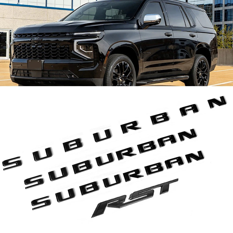 Badge Kit for 2021+ Chevrolet Suburban RST 3D Grille Tailgate Bowtie Gloss Black (4pack / 6pack)
