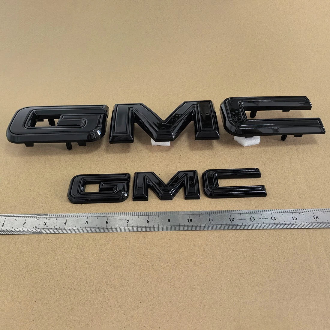 Emblem Kit for 2021-2024 GMC Yukon (XL) AT4 Front Grille & Tailgate (Chrome / Gloss Black) 6-pack