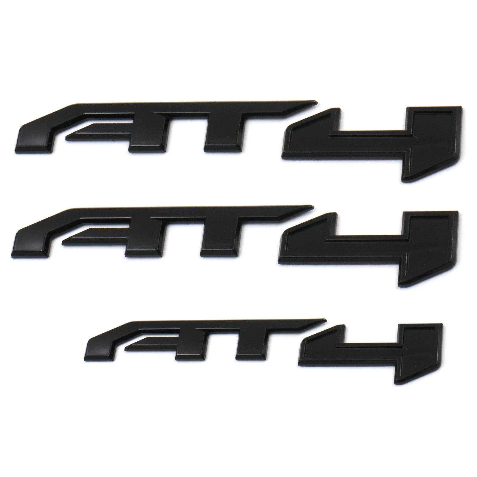 Emblem Kit for 2019+ GMC Sierra AT4 1500 Grille Badge Gloss Black 6-pack