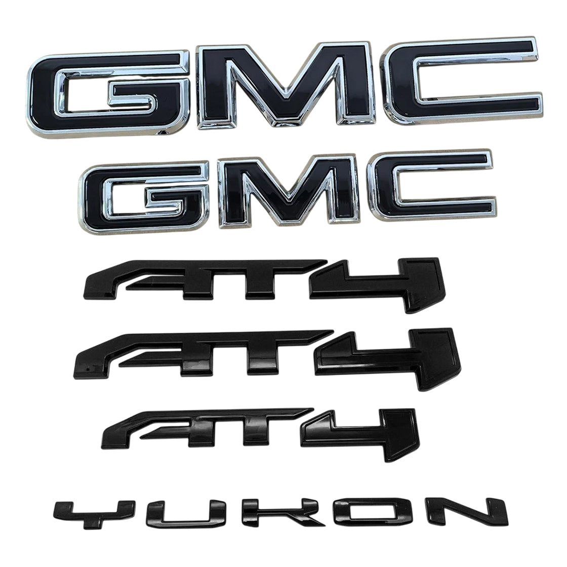 Grille & Rear Emblems for 2025-2026 GMC Yukon AT4 Badge Replacement