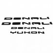 Custom Two Denali plus Tailgate Denali Yukon Emblem Replacement for 19-25 GMC Yukon Denali 84828685 Gloss Black Set of 4pack