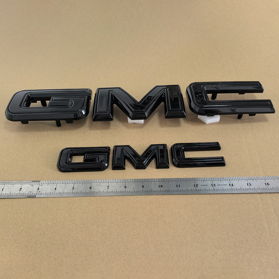 NEW Front & Rear Emblem Replacement for 2021-2024 GMC Yukon Yukon XL (Chrome / Matte / Gloss Black) 2-pack