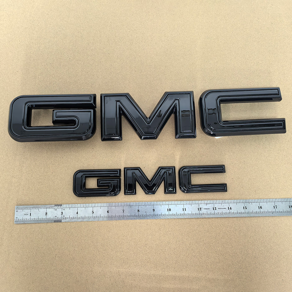 NEW Front & Rear Emblem Replacement for 2021-2024 GMC Yukon Yukon XL (Chrome / Matte / Gloss Black) 2-pack