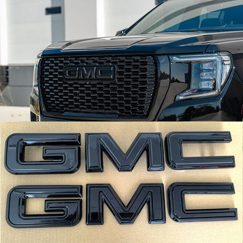 Premium 3D Grille & Tailgate Emblems for GMC 2023 - 2025 Canyon (Chrome / Matte / Gloss Black) 2-pack