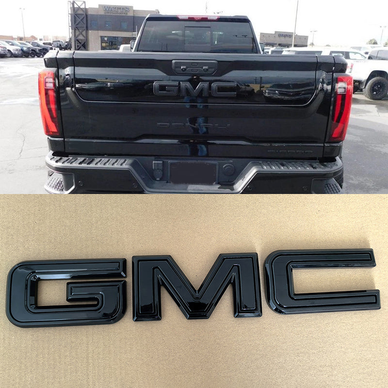 Rear Tailgate Emblem Replacement for 19-25 GMC Sierra 1500 2500HD 3500HD Badges 84364369 (Chrome / Matte / Gloss Black) 1-pack