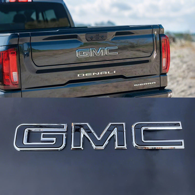 Rear Tailgate Emblem Replacement for 19-25 GMC Sierra 1500 2500HD 3500HD Badges 84364369 (Chrome / Matte / Gloss Black) 1-pack