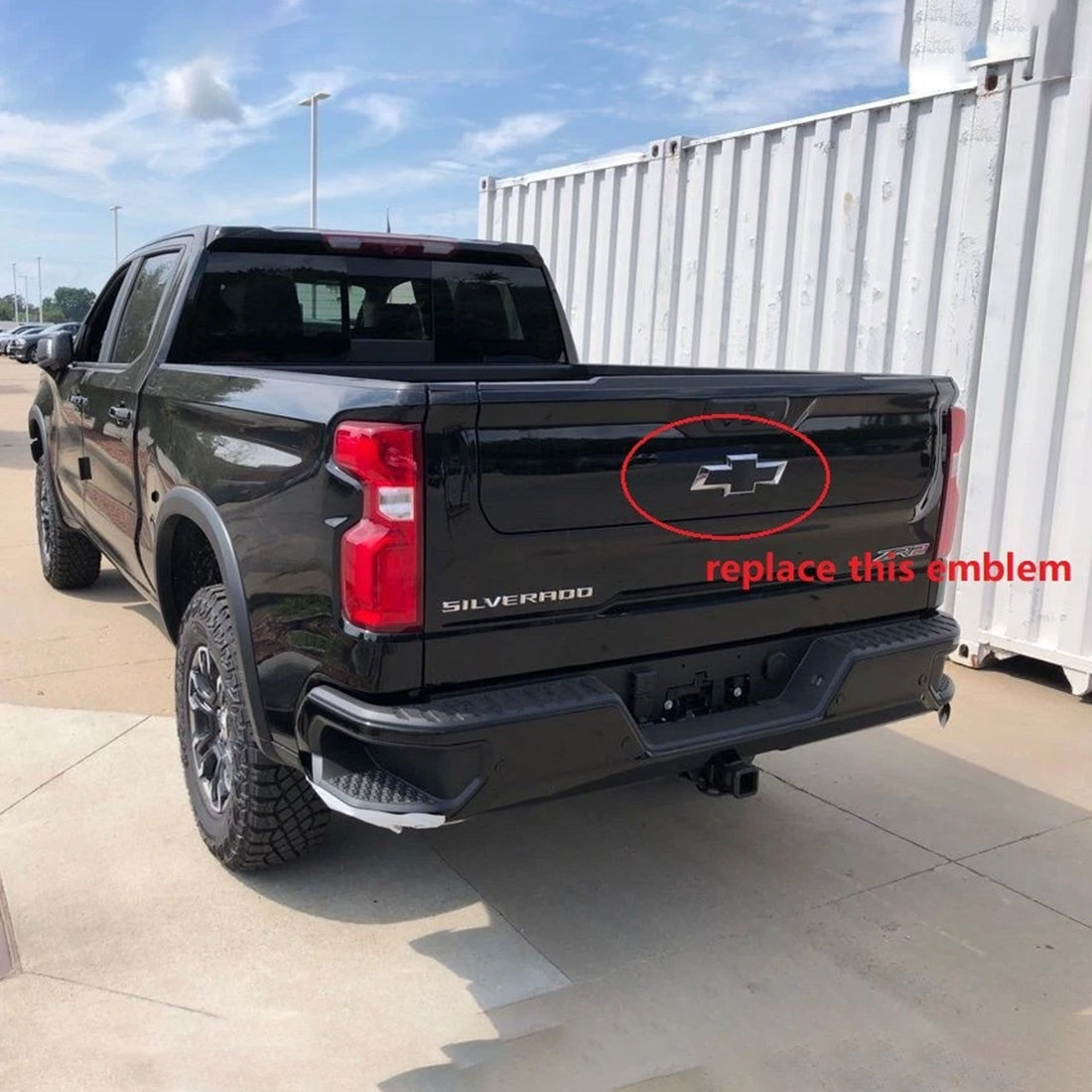 Grille & Tailgate Bowtie Emblem Badge for 2019-2021 Silverado 1500 (Chrome / Gloss Black) 2-pack