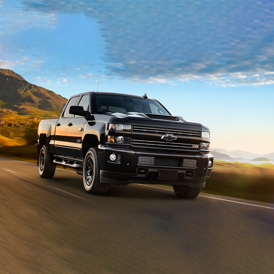 Grille & Tailgate Bowtie Emblem Badge for 2019-2021 Silverado 1500 (Chrome / Gloss Black) 2-pack