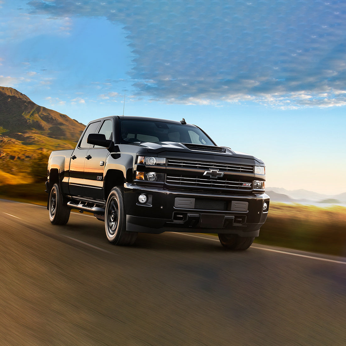Grille & Tailgate Bowtie Emblem Badge for 2019-2021 Silverado 1500 (Chrome / Gloss Black) 2-pack