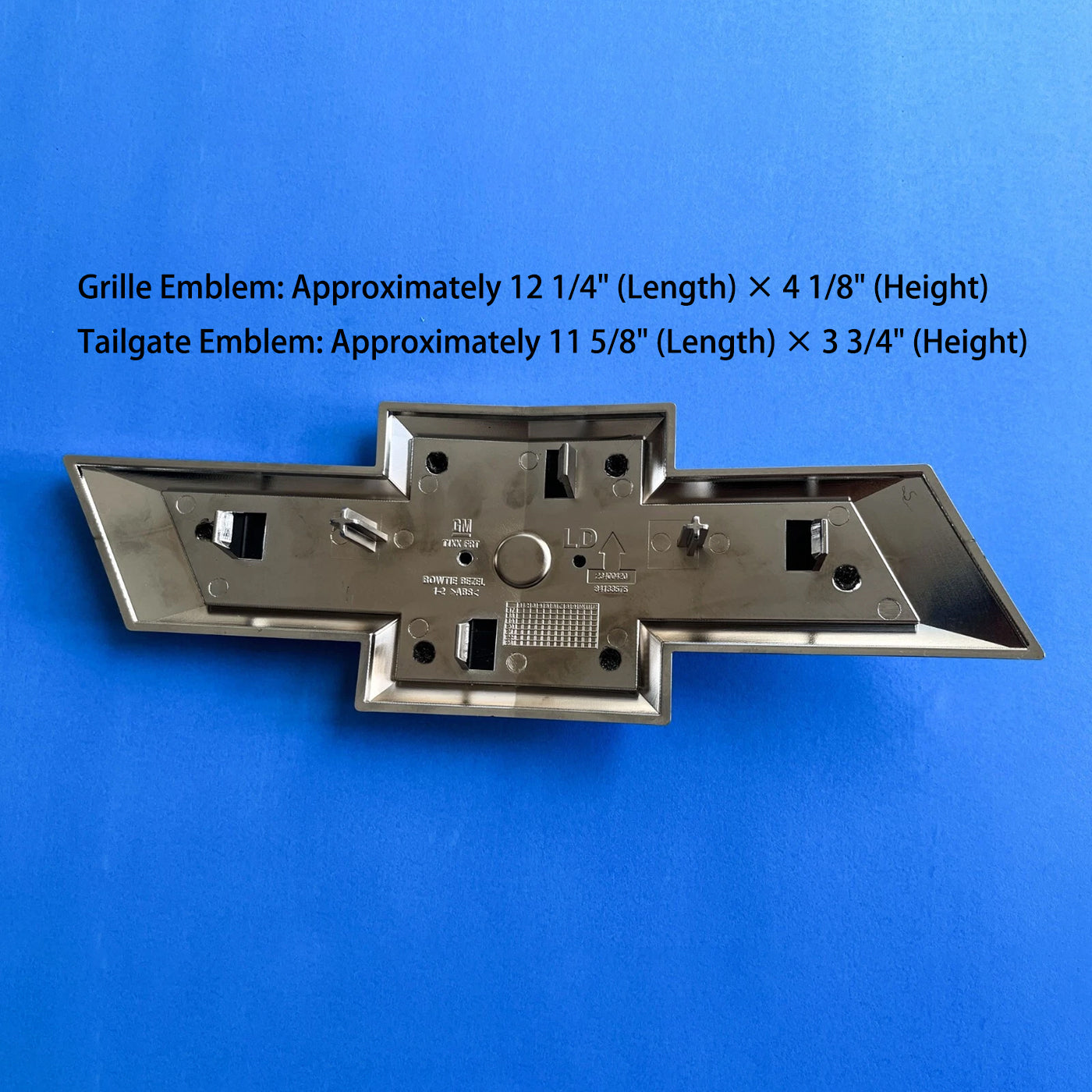 Grille & Tailgate Emblems for 2019-2021 Silverado 1500 Bowtie Badges (Chrome / Gloss Black) 2-pack