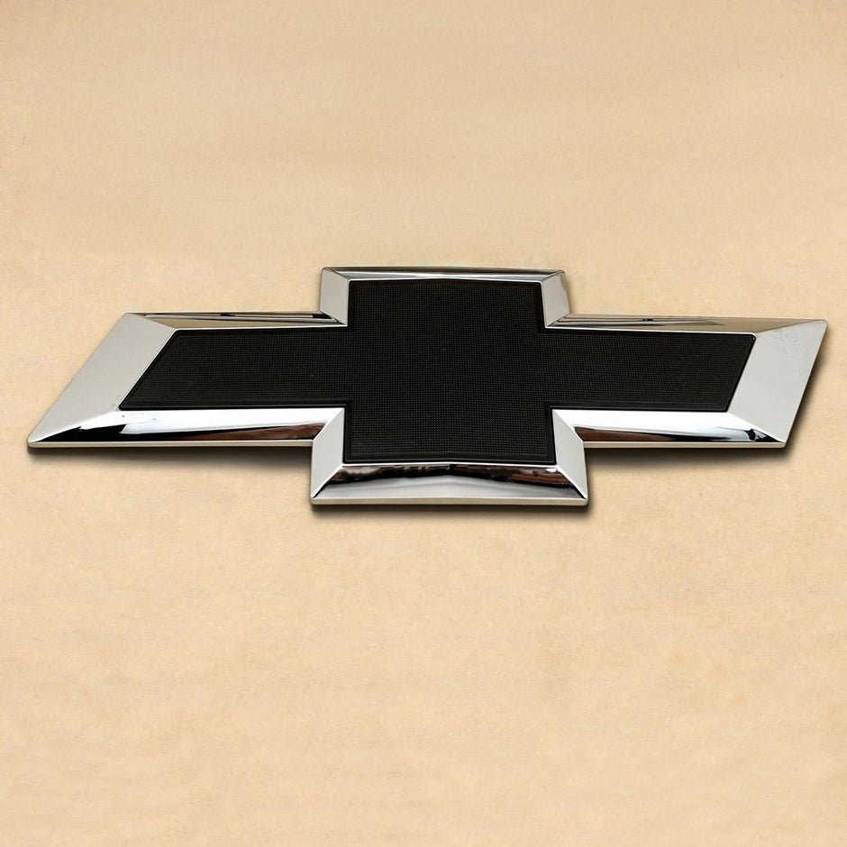 Grille & Tailgate Bowtie Emblem Badge for 2019-2021 Silverado 1500 (Chrome / Gloss Black) 2-pack