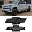 Grille & Tailgate Emblems for 2019-2021 Silverado 1500 Bowtie Badges (Chrome / Gloss Black) 2-pack