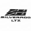 Emblem Kit for 2022+ Chevy Silverado 1500 Z71 LTZ Grille Bowtie Badges (Chrome / Gloss Black) 5pack