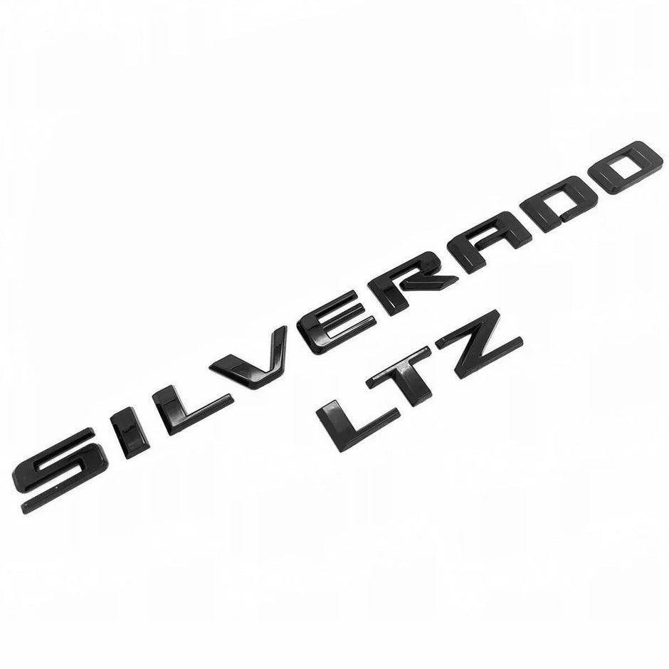 Replacement Kit for 2022+ Chevy Silverado 1500 LTZ Grille Bowtie Emblem (Chrome / Gloss Black) 5pack