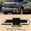 Replacement Kit for 2022+ Chevy Silverado 1500 LTZ Grille Bowtie Emblem (Chrome / Gloss Black) 5pack