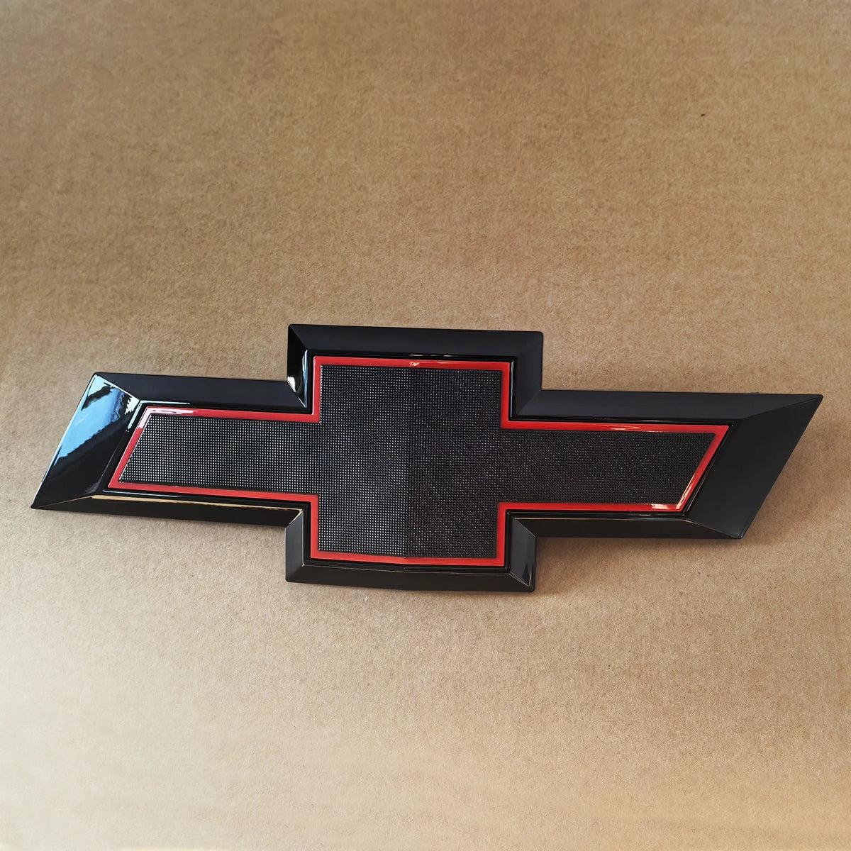 Grille Bowtie Emblem for 2020-2026 Chevrolet Silverado 2500HD 3500HD (Chrome / Gloss Black) 1-pack